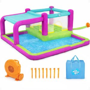 Méga Parc Aquatique Gonflable — Toboggan, Trampoline & Douche Intégrée