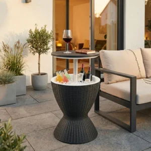 Table Glacière 2-en-1 – 40 Canettes au Frais
