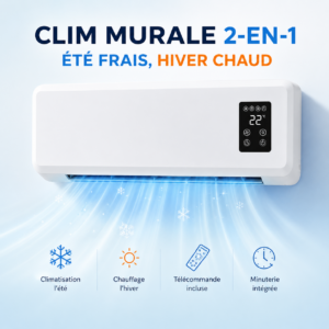 Climatiseur 2-en-1 — Mural & Portable