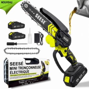 Mini Tronçonneuse Sans Fil – Élague Sans Effort, d'une Seule Main