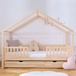 Lit Cabane Premium 70×140 – Avec Tiroir de Rangement