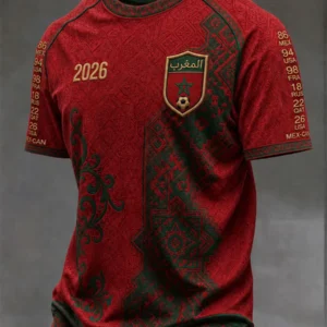 T-Shirt Maroc Atlas Lions – Spécial Coupe du Monde 2026
